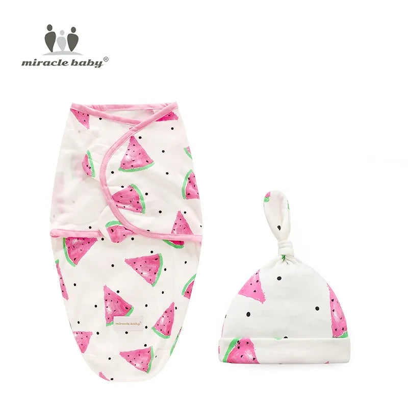 Cozy Baby Swaddle Blanket with Cap - Soft and Comfortable for Naptime and Bedtime