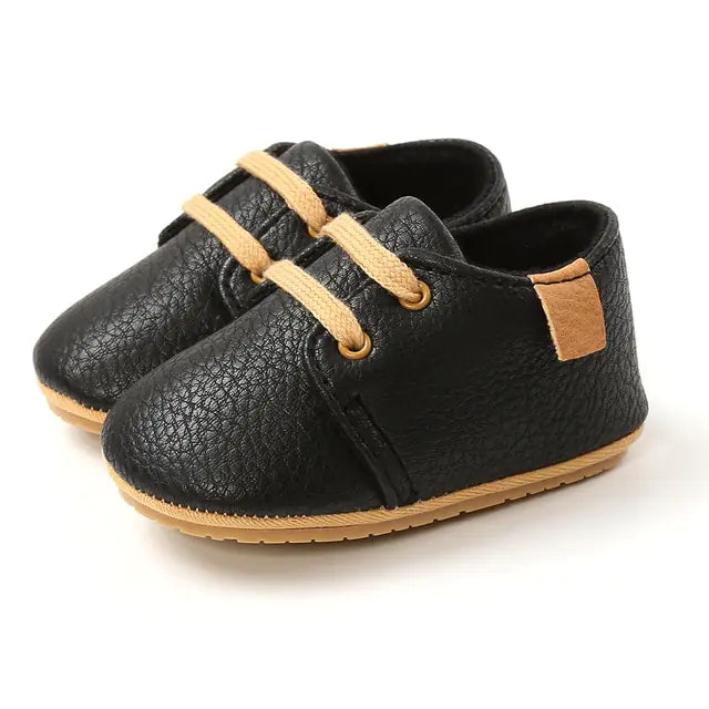 Multicolor Retro Leather Baby Shoes – Stylish, Comfortable, and Non-Slip for First Steps for Ages 0-18 Months