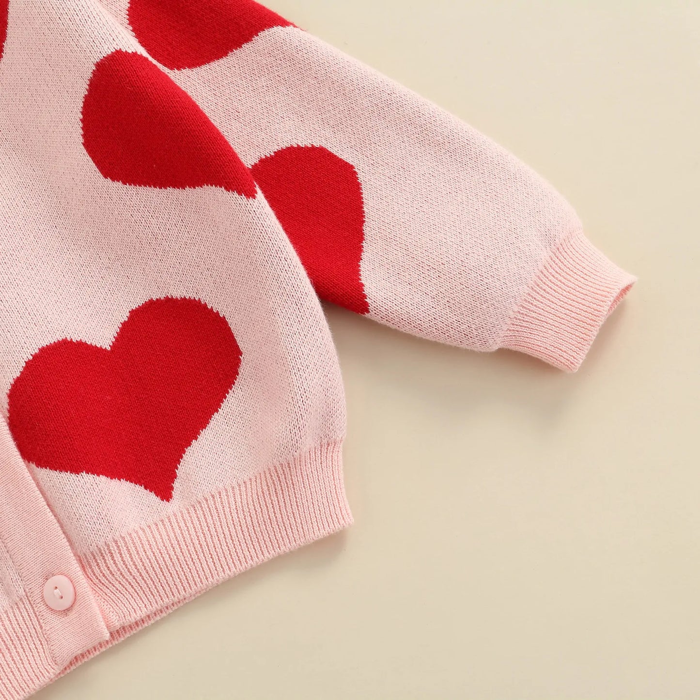Heart Knit Baby Cardigan for Girls
