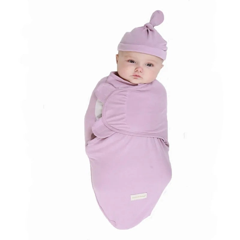 Cozy Baby Swaddle Blanket with Cap - Soft and Comfortable for Naptime and Bedtime