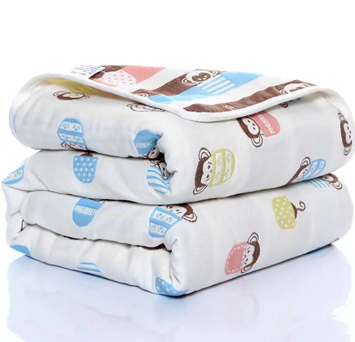 6 Layered Cotton Summer Quilt – Soft, Breathable, and Lightweight for Toddlers