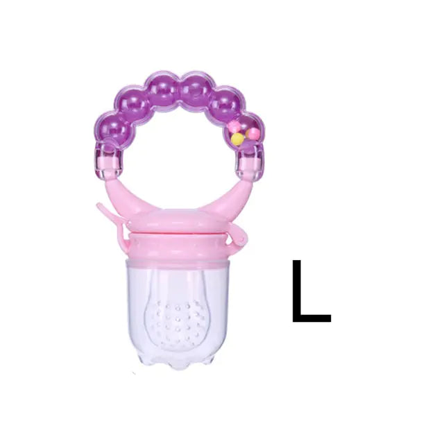 Squeeze Bottle Feeder – One-Handed Feeding with Reusable Silicone Spoon and Fruit Nibbler