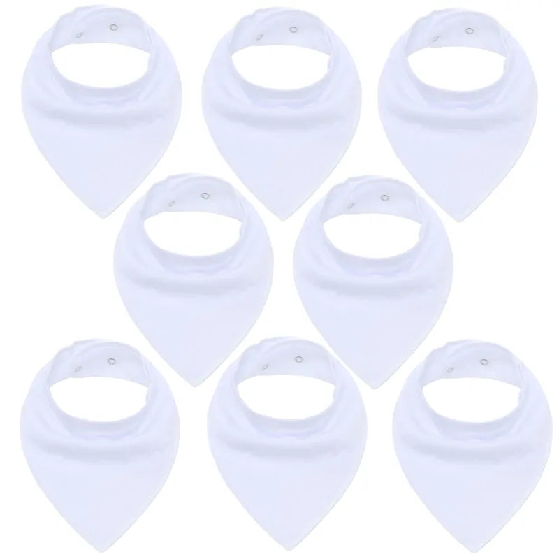 8-Piece Organic Cotton Baby Bandana Bibs - Soft, Absorbent & Stylish