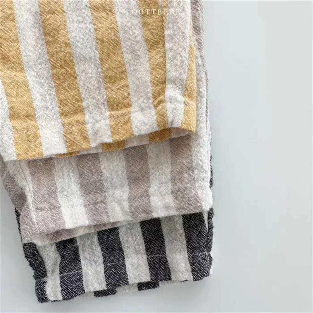 Classic Linen Cotton Stripe Pants for Kids
