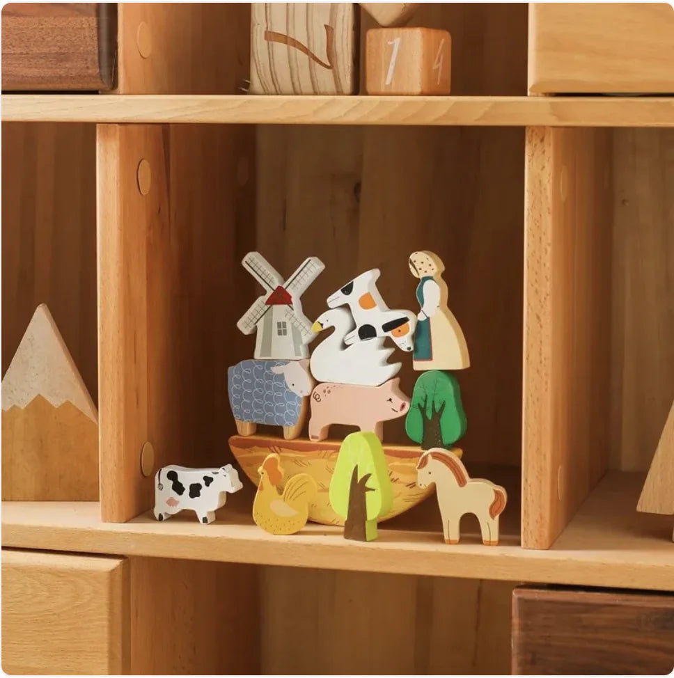 Children's Farm Animal Puzzle Stacking Blocks