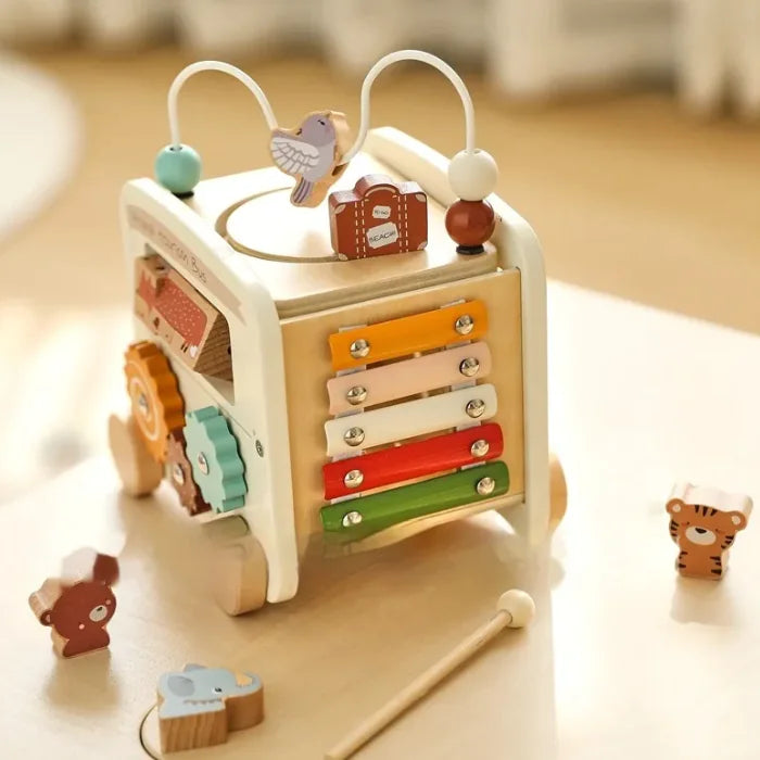Wooden Bus Toy for Creative Play