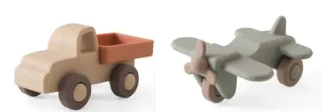 Silicone Baby Toy Set - Cars, Trucks, and Planes