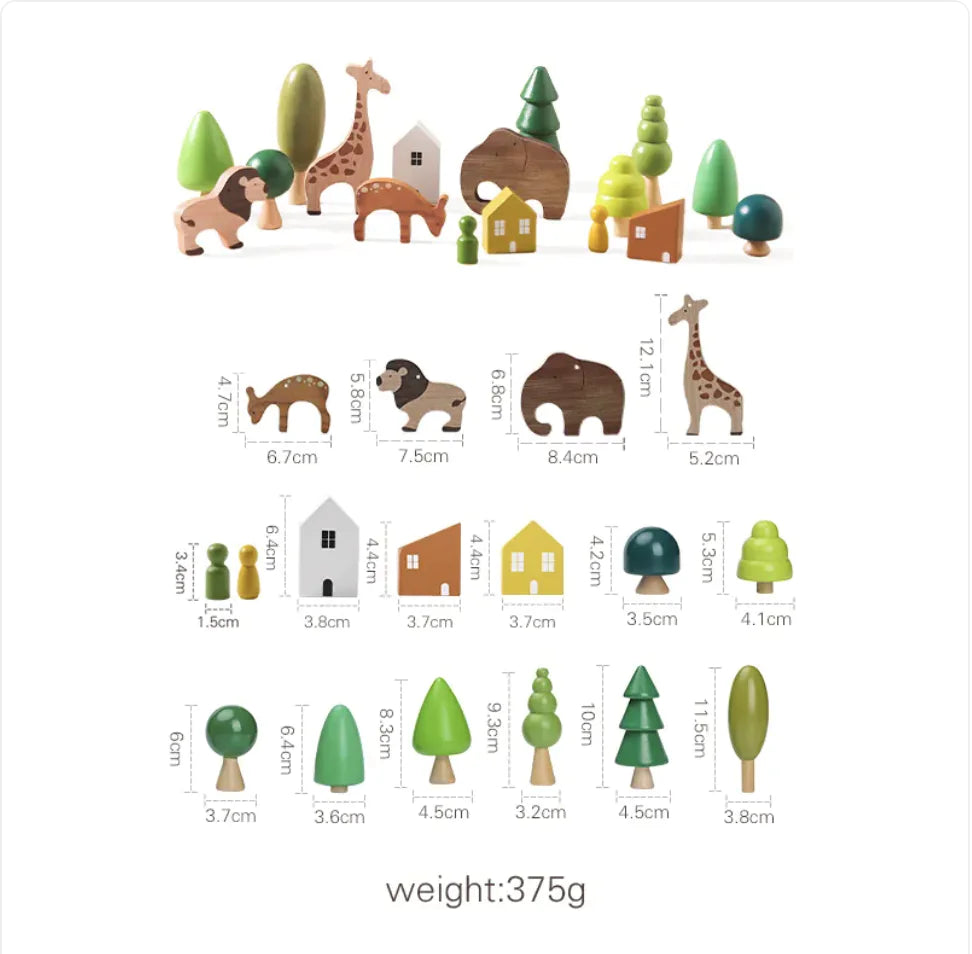 Children's Solid Wood Jenga Game – Educational Cognitive Toy