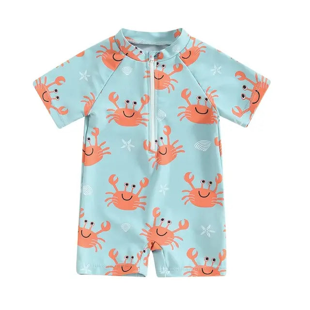 Sun-Safe Toddler Boys' Rash Guard Swimsuit