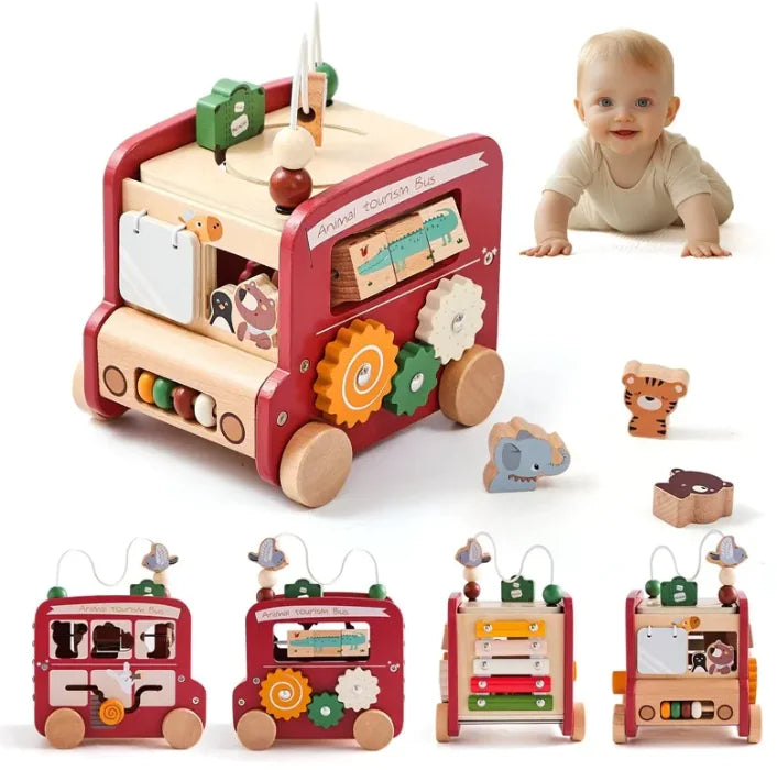 Wooden Bus Toy for Creative Play