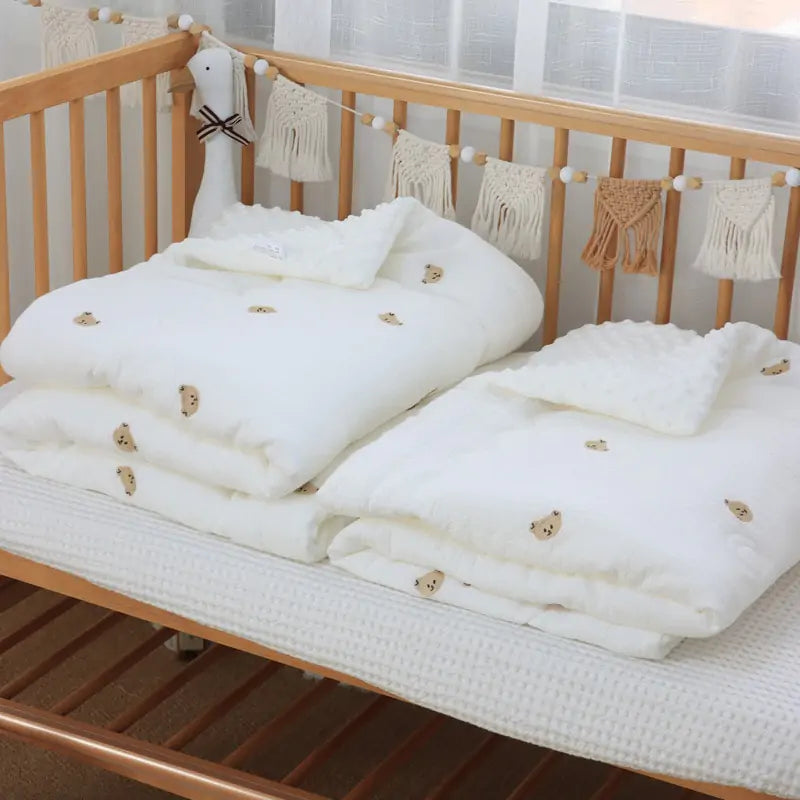 Winter Baby Duvet with Filler – Cozy Muslin Cotton & Embroidered Design