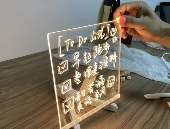 Ins Desktop DIY Luminous Message Board Light with Colorful LED for Toddlers