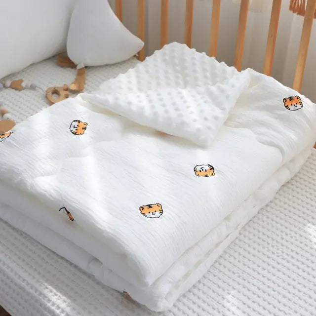 Winter Baby Duvet with Filler – Cozy Muslin Cotton & Embroidered Design
