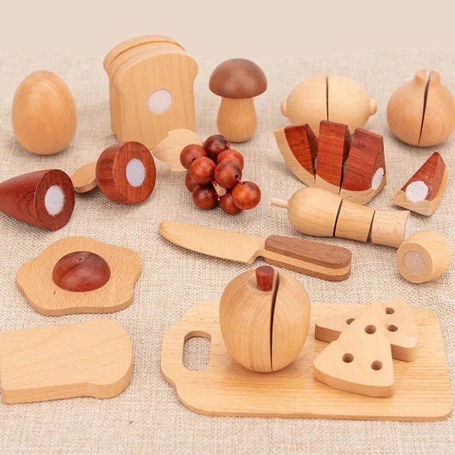 Log Wooden Kitchen Toy for Imaginative Play