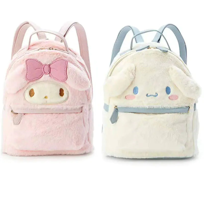 Cotton Plush Furry Backpack – Adorable Sanrio Characters for Kids