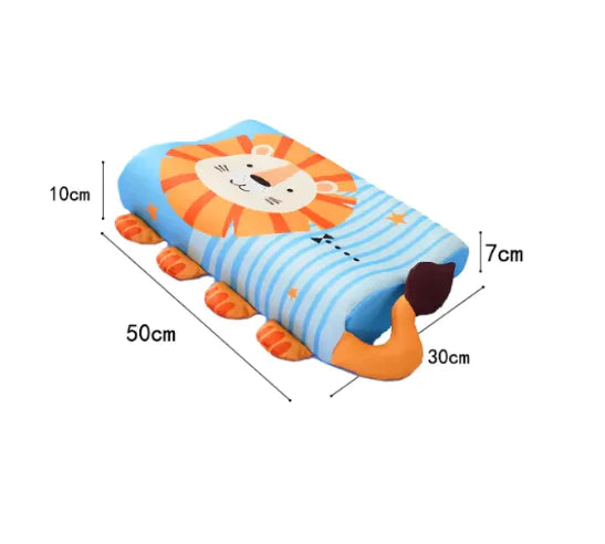 Toddler Memory Foam Pillow with Cream Lion Design for Restful Sleep