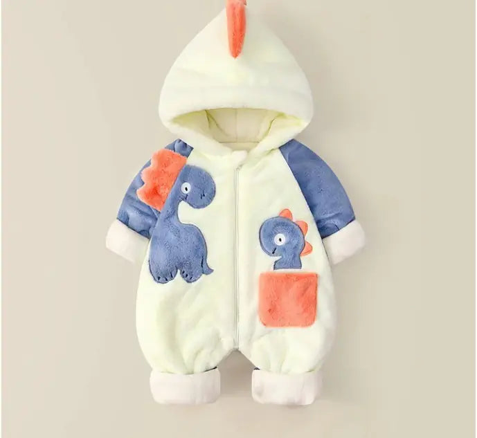 Plush Winter Romper for Baby Boys – Cozy and Stylish Loungewear for Cold Days