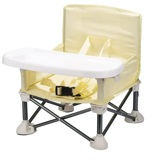 Compact Folding Baby Seat with Tray & Carrying Bag - Portable & Easy to Clean