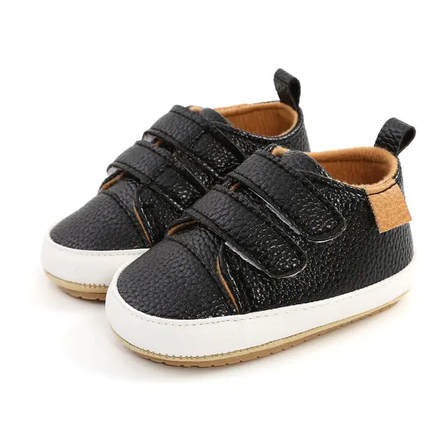 Multicolor Retro Leather Baby Shoes – Stylish, Comfortable, and Non-Slip for First Steps for Ages 0-18 Months