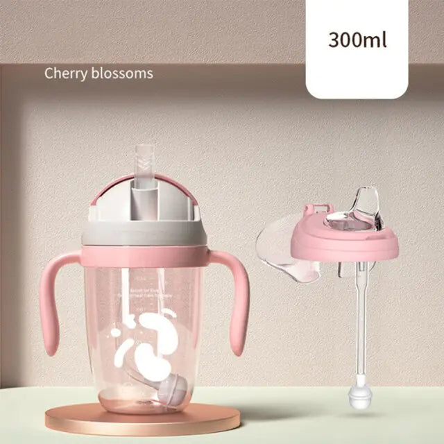 PPSU Baby Sippy Cup Bottle - Leak-Proof with Soft Spout & Straw Options