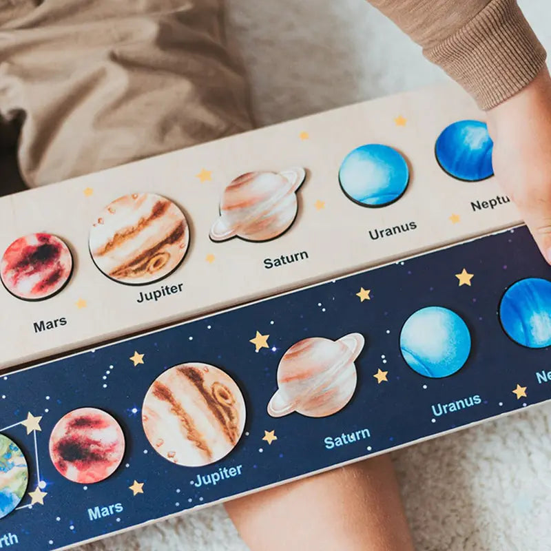 Montessori Solar System Puzzle Toy - Interactive Space Exploration for Kids
