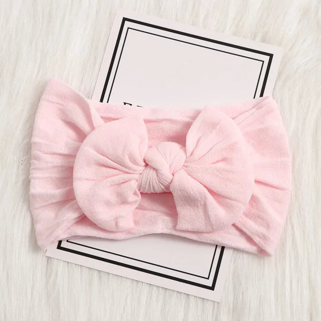 Soft Floral Bow Headband for Little Girls