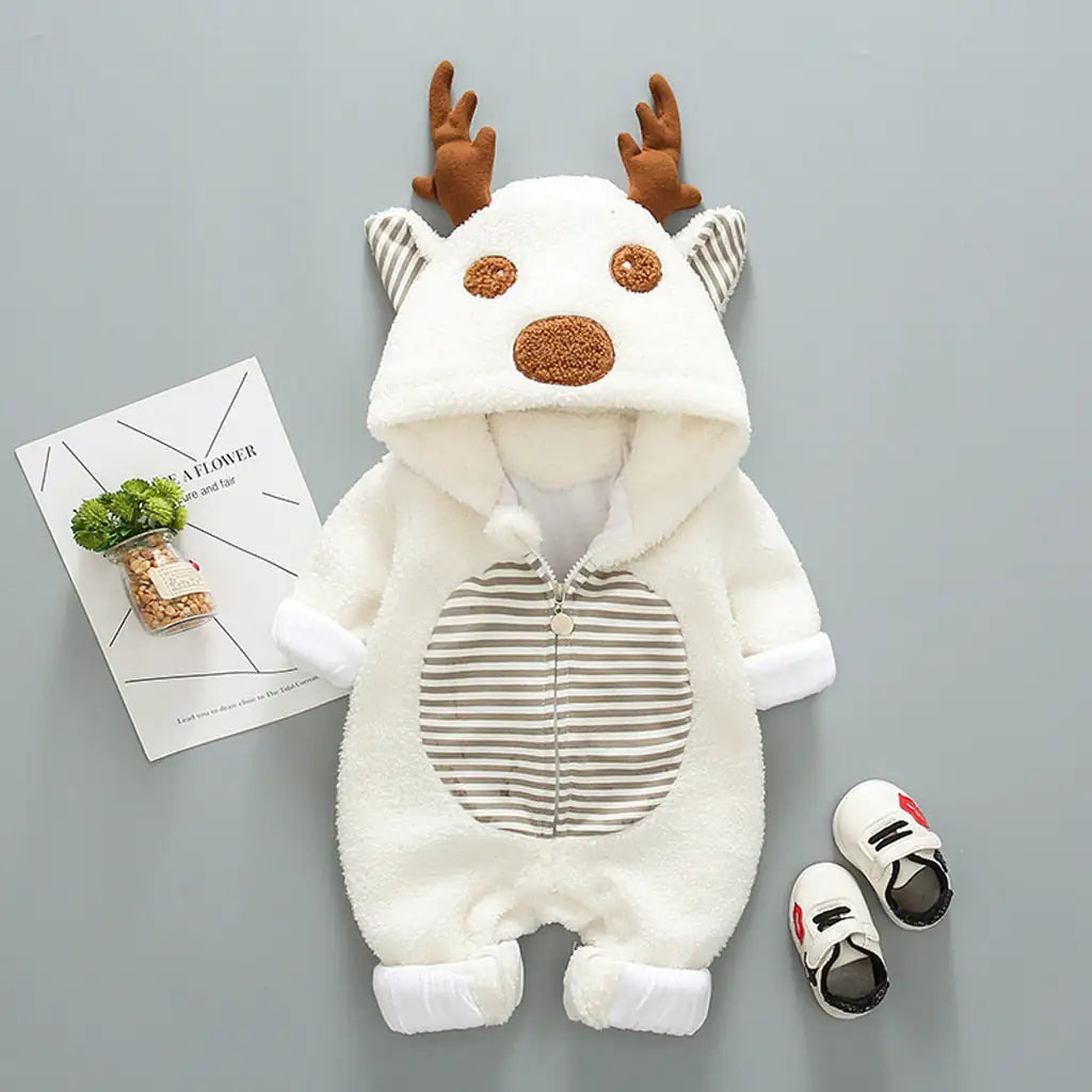 Elk Long Sleeve Lace-Up Cotton Top for Girls/Boys