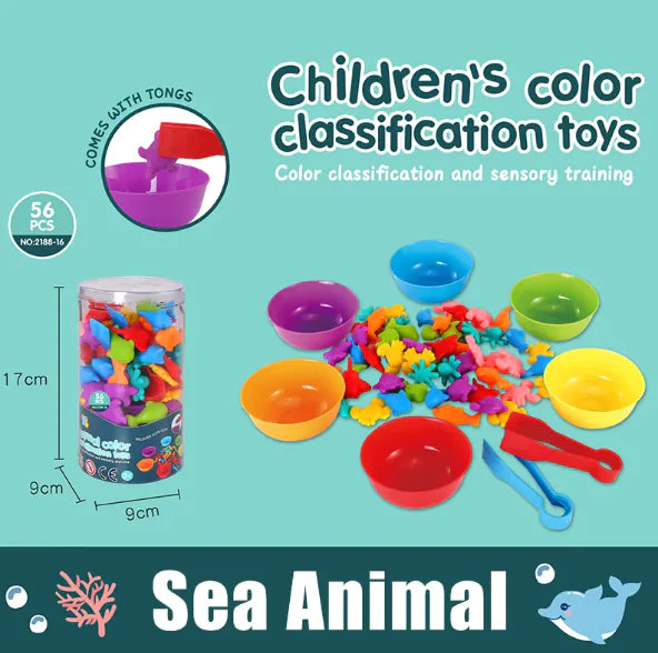 Rainbow Counting Toddler Game Set - Early Education Math & Cognitive Toy