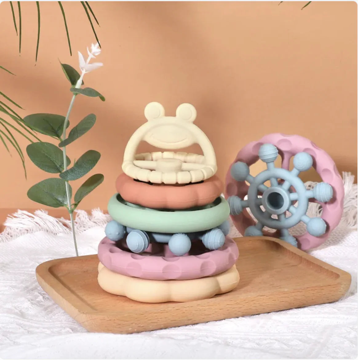 Children's Silicon Stacking Toy – Frog & Castle Designs for Kids