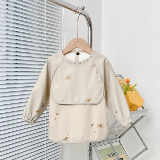 Cute Toddler Long Sleeve Waterproof Bib Apron