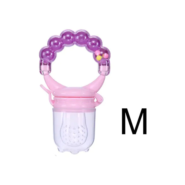 Squeeze Bottle Feeder – One-Handed Feeding with Reusable Silicone Spoon and Fruit Nibbler