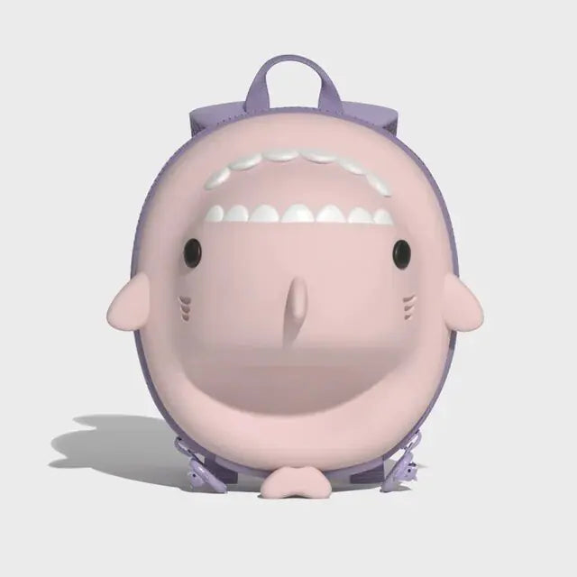 Children's Cartoon Shark Backpack – Fun, Durable, and Waterproof
