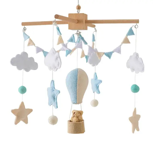Crib Mobile Bed Bell with Calming Melodies and Rotating Characters