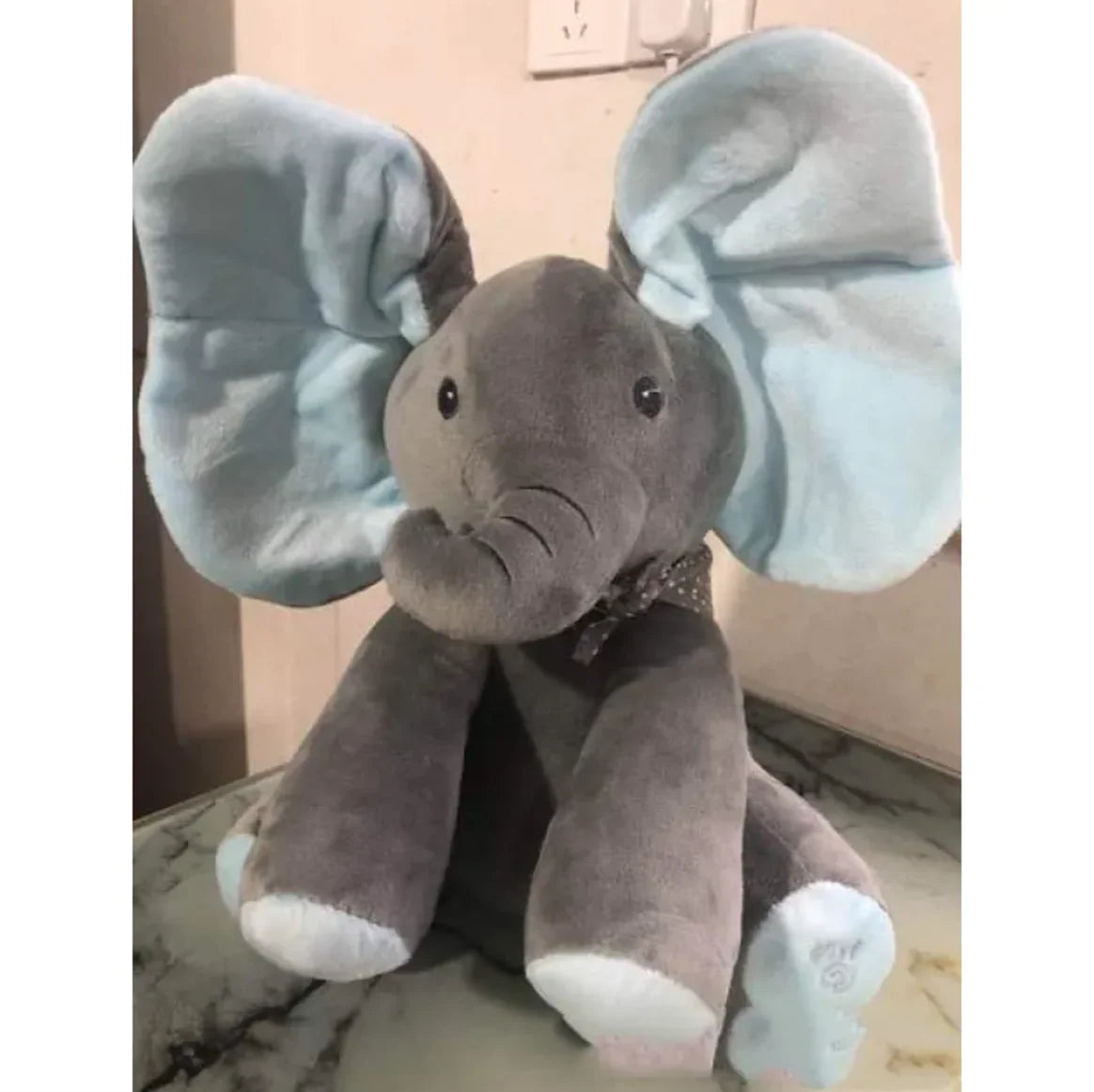 Peek-a-Boo Plush Elephant Toy with Music