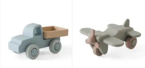 Silicone Baby Toy Set - Cars, Trucks, and Planes