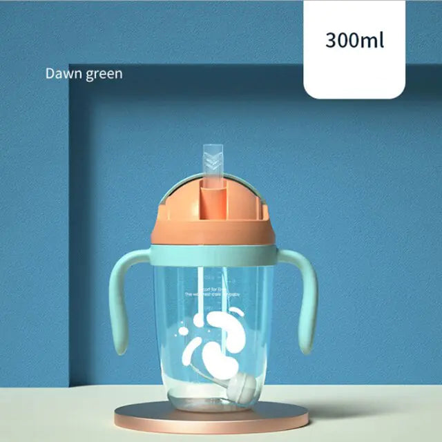 PPSU Baby Sippy Cup Bottle - Leak-Proof with Soft Spout & Straw Options