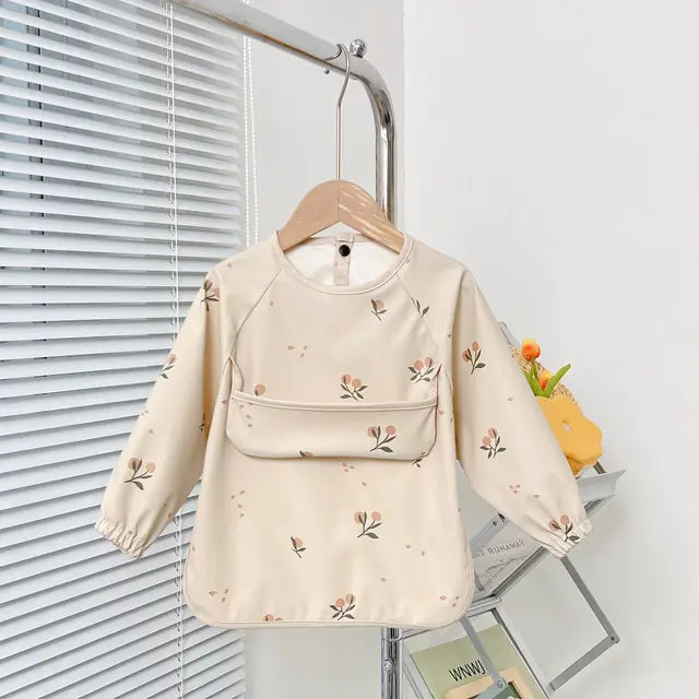 Cute Toddler Long Sleeve Waterproof Bib Apron
