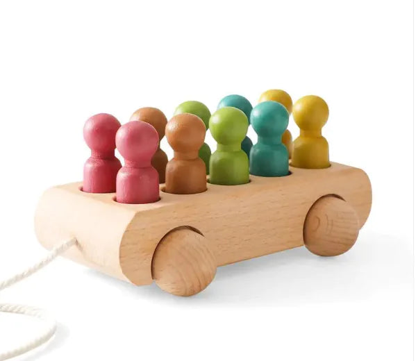 Small Wooden Vehicle Toys for Infants and Toddlers – Safe, Durable Design