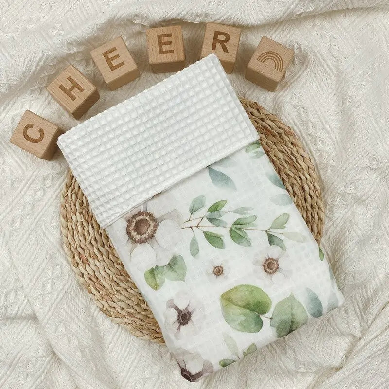 Cotton Waffle Baby Blanket – Soft, Breathable, and Versatile - Size 100x70cm
