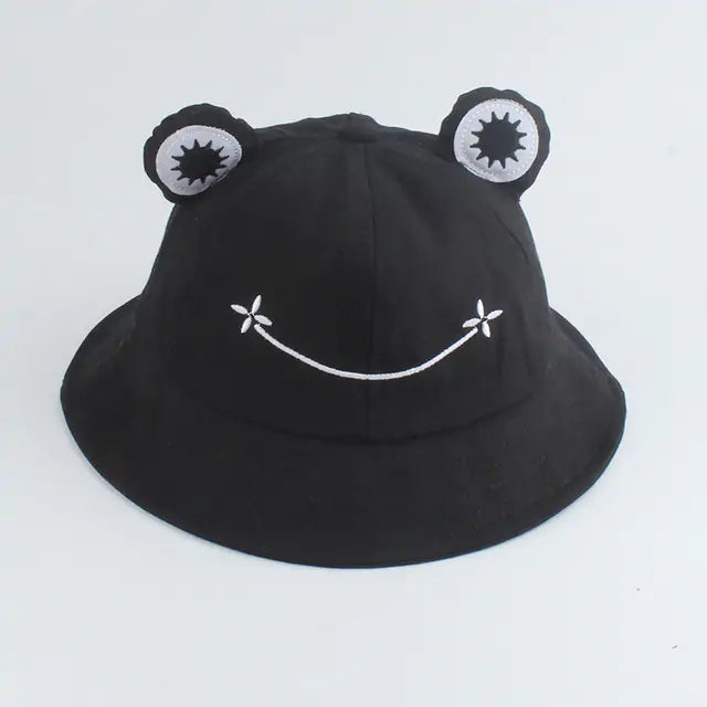 Frog Bucket Hat – Cute Cartoon Design, Lightweight Cotton, Sun Protection