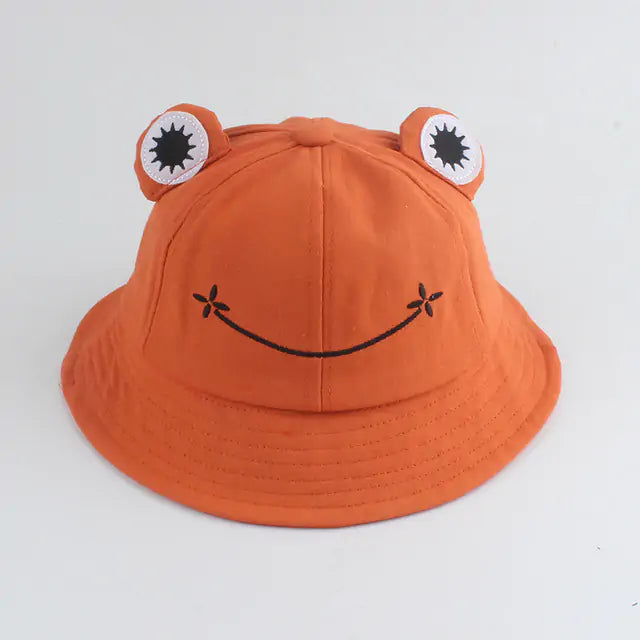 Frog Bucket Hat – Cute Cartoon Design, Lightweight Cotton, Sun Protection