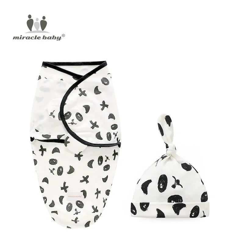 Cozy Baby Swaddle Blanket with Cap - Soft and Comfortable for Naptime and Bedtime