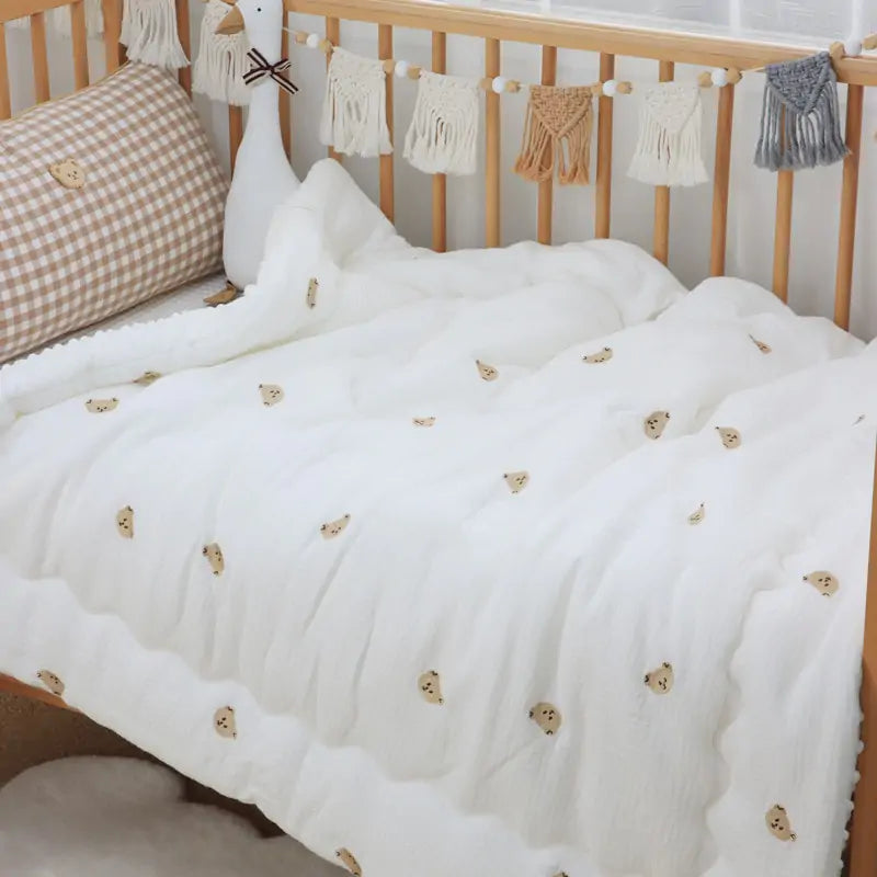 Winter Baby Duvet with Filler – Cozy Muslin Cotton & Embroidered Design