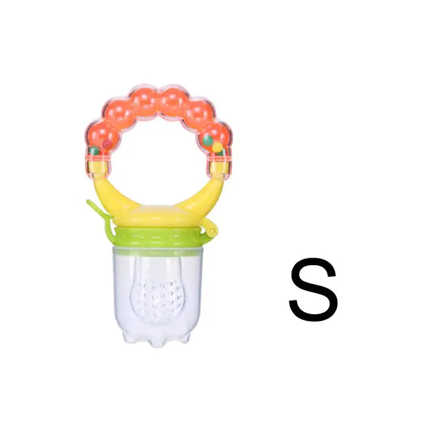 Squeeze Bottle Feeder – One-Handed Feeding with Reusable Silicone Spoon and Fruit Nibbler