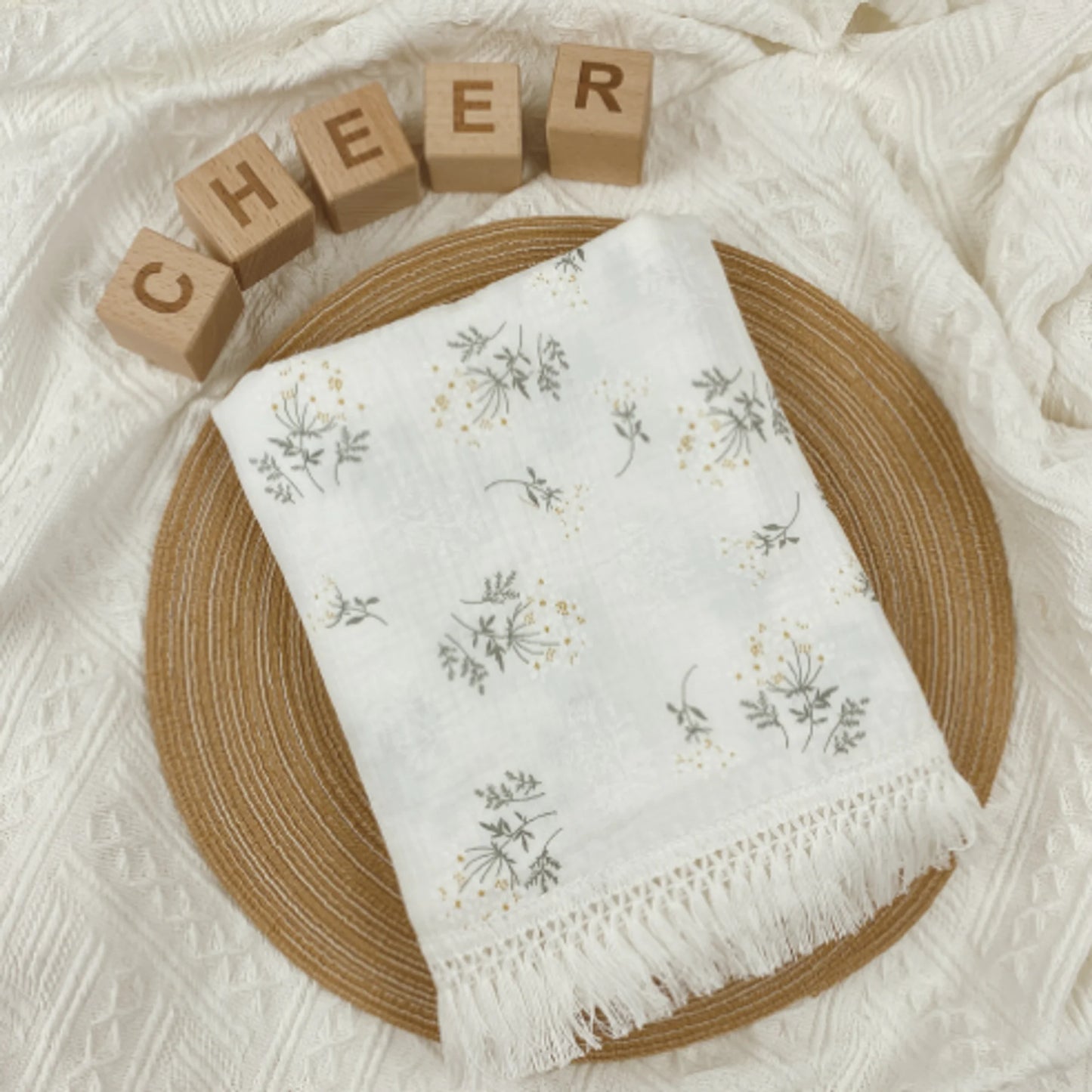 Adorable Muslin Cotton Baby Blanket - Various Designs - Size 100x120cm