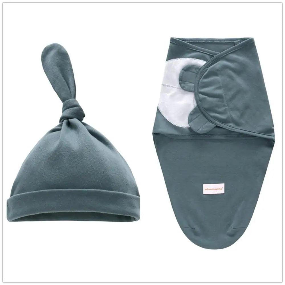 Cozy Baby Swaddle Blanket with Cap - Soft and Comfortable for Naptime and Bedtime