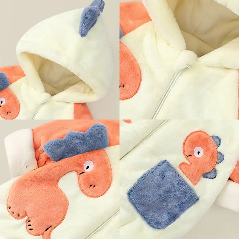 Plush Winter Romper for Baby Boys – Cozy and Stylish Loungewear for Cold Days