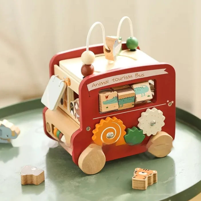Wooden Bus Toy for Creative Play