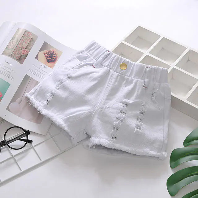Girls Rustic Denim Shorts – Available in 6 Solid Colors