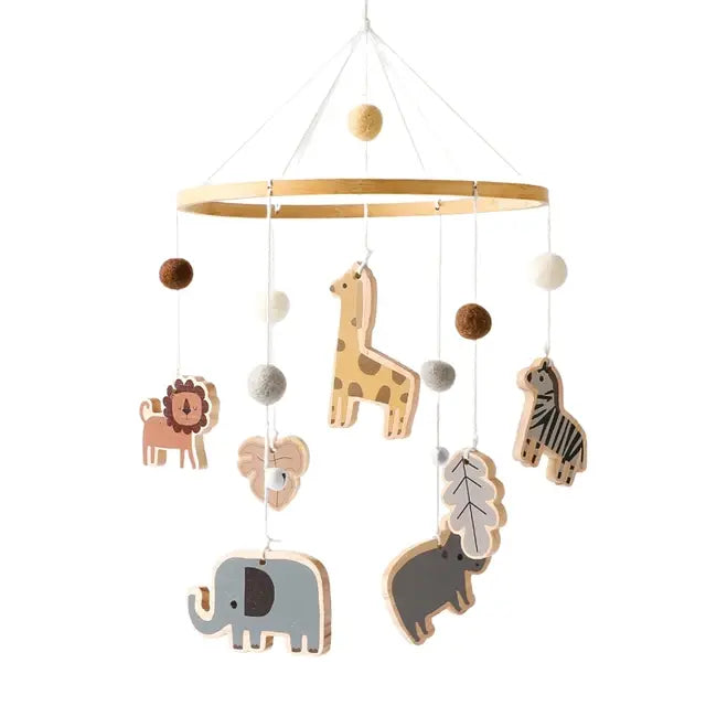 Crib Mobile Bed Bell with Calming Melodies and Rotating Characters